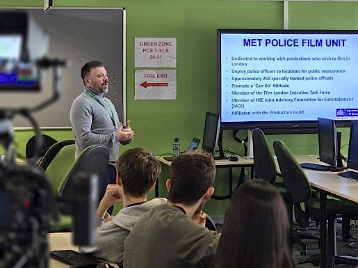 Metropolitan Police Film Unit Visit Supports Carshalton College's Media Students' Learning