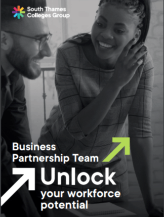 People at business conference with their hands up