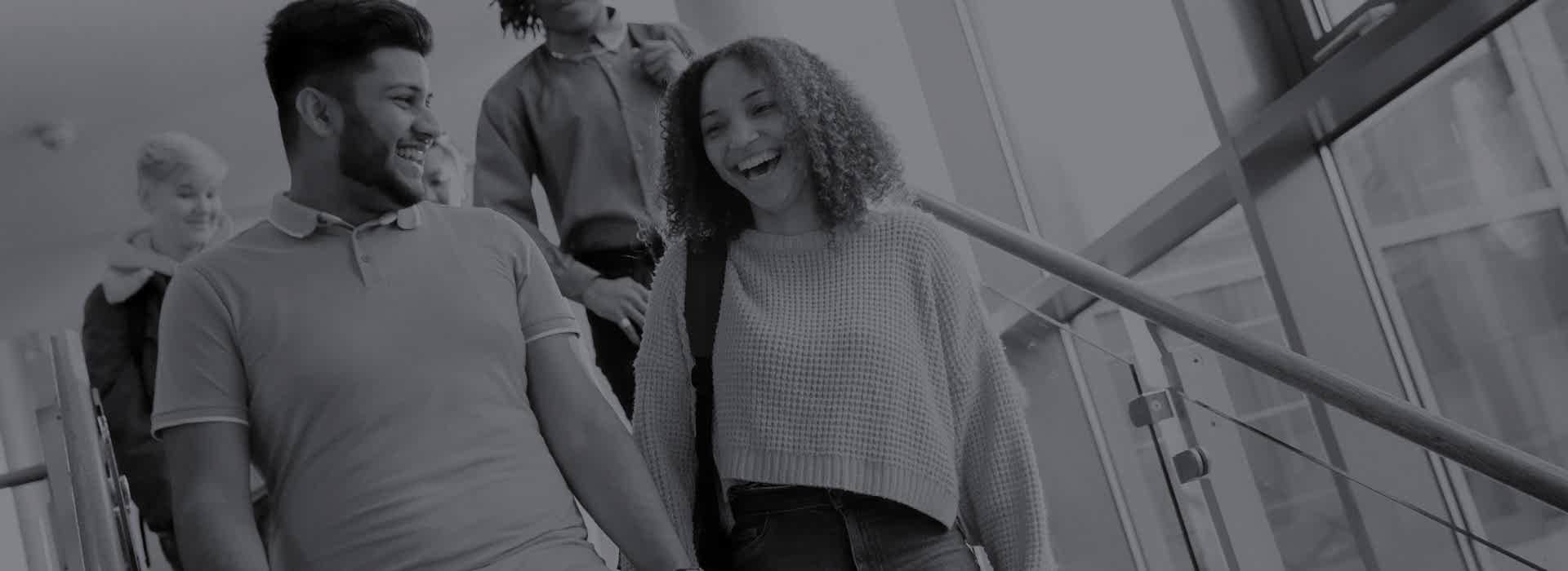 Happy students at South Thames Colleges Group