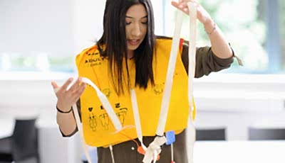 Woman wearing life jacket